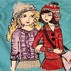 Hanna Andersson Girls Embellished Graphic T Shirt